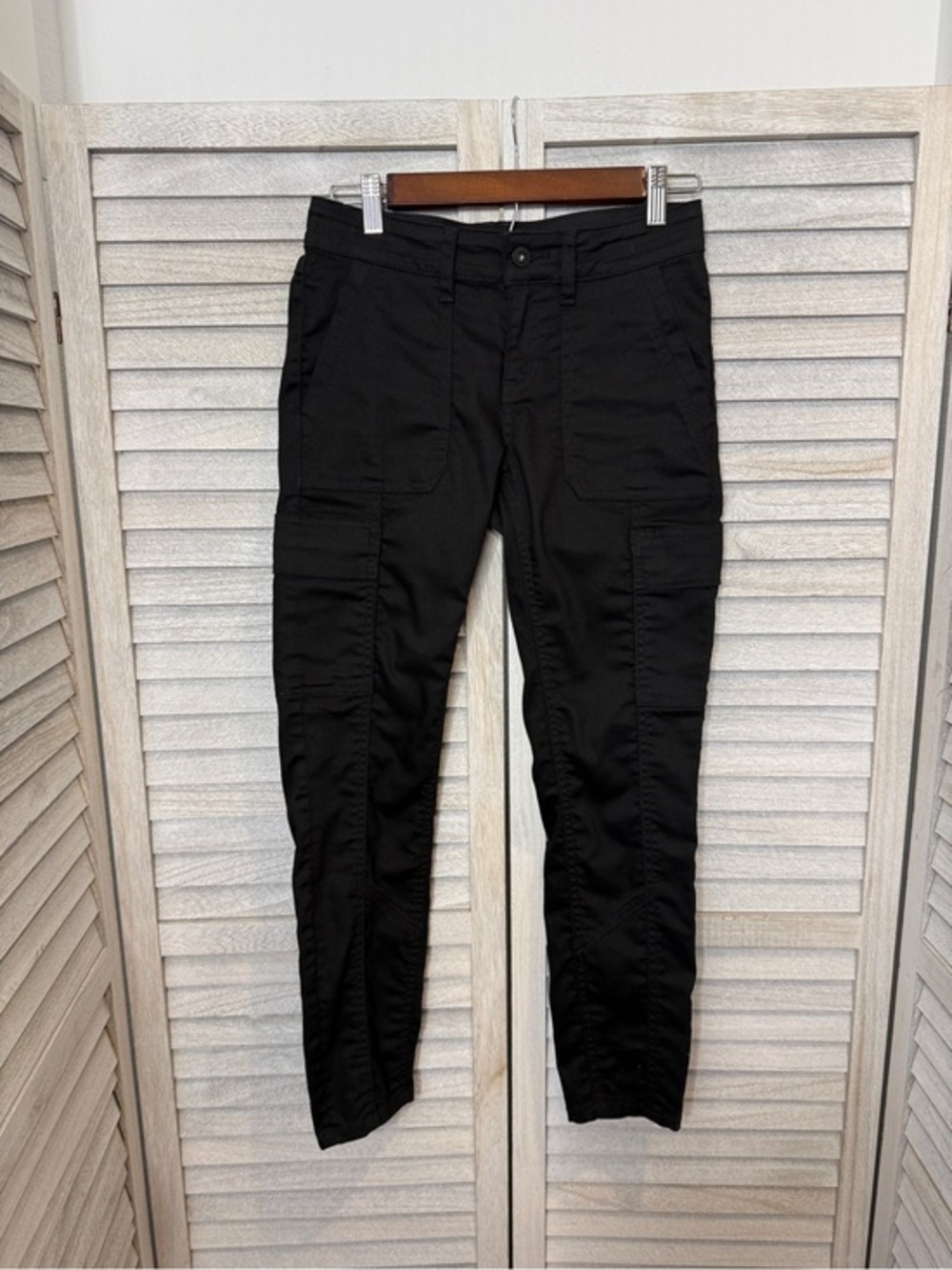 prAna Trail Mixer Pants Black Stretch Cargo Utility Pants Women’s Size 0